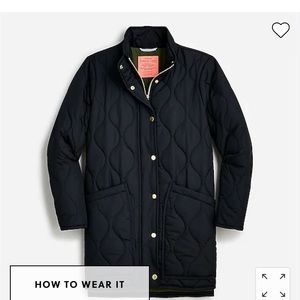 Jcrew quilted puffer coat